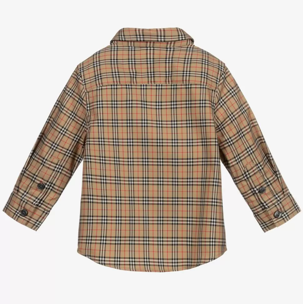 Burberry Baby Boys Beige Vintage Check Shirt^ Tops