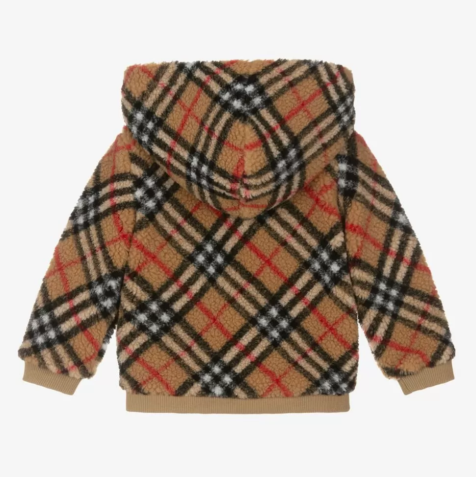 Burberry Baby Boys Beige Vintage Check Zip-Up Hoodie^ Tops