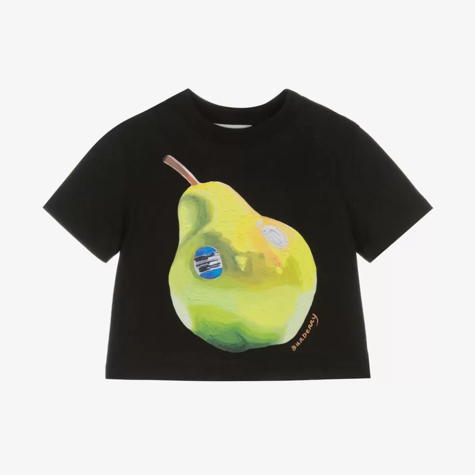 Burberry Baby Boys Black Cotton T-Shirt^ Tops