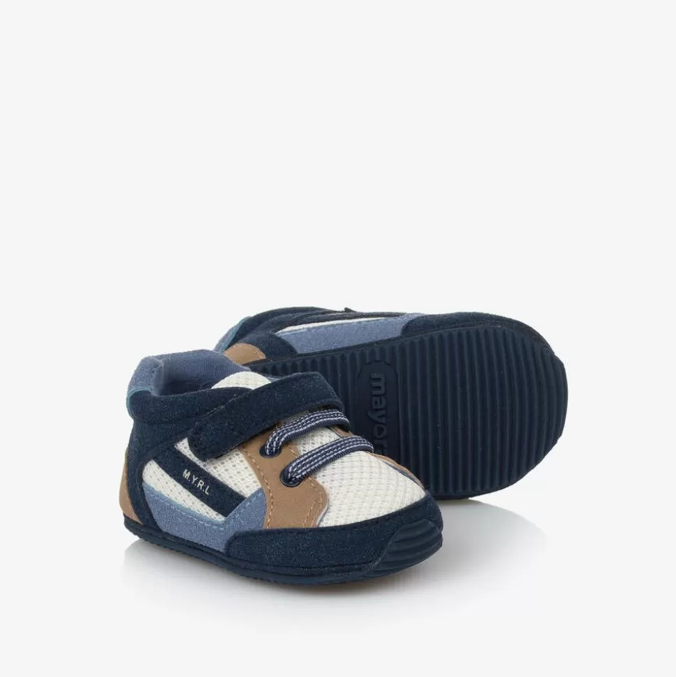 Mayoral Newborn Baby Boys Blue Pre-Walker Trainers^ Pre Walkers | Pre Walkers