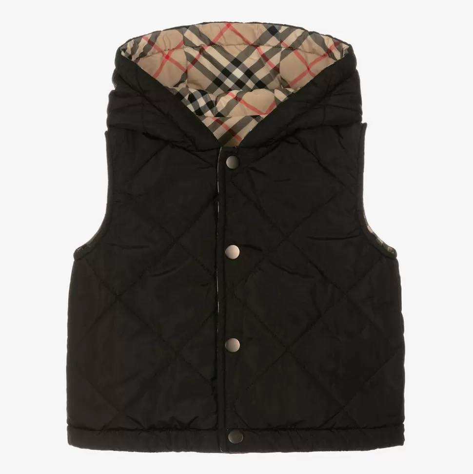 Burberry Baby Boys Vintage Check Reversible Gilet^BOY Coats & Jackets