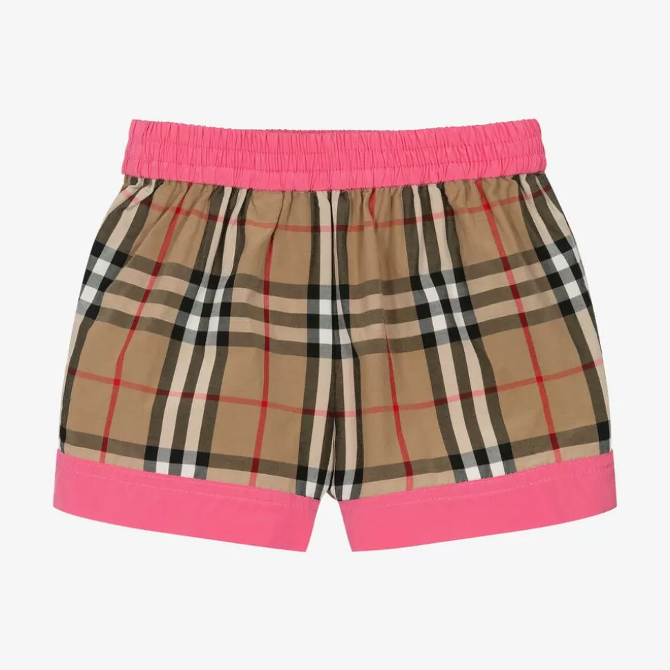 Burberry Baby Girls Pink Vintage Check Shorts^ Shorts