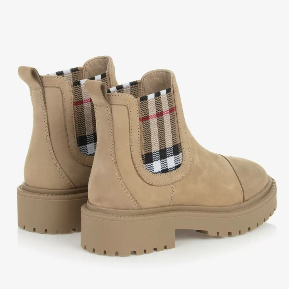 Burberry Beige Vintage Check Chelsea Boots^BOY Boots