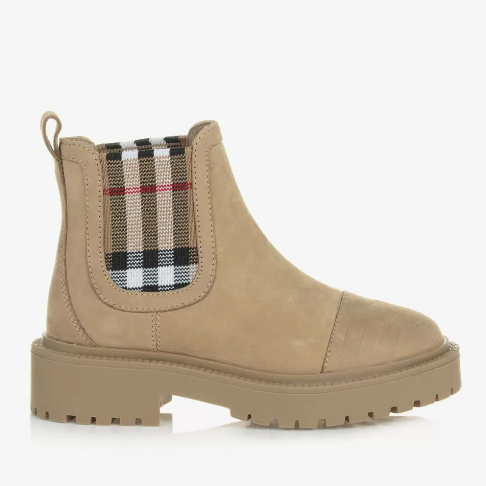 Burberry Beige Vintage Check Chelsea Boots^BOY Boots