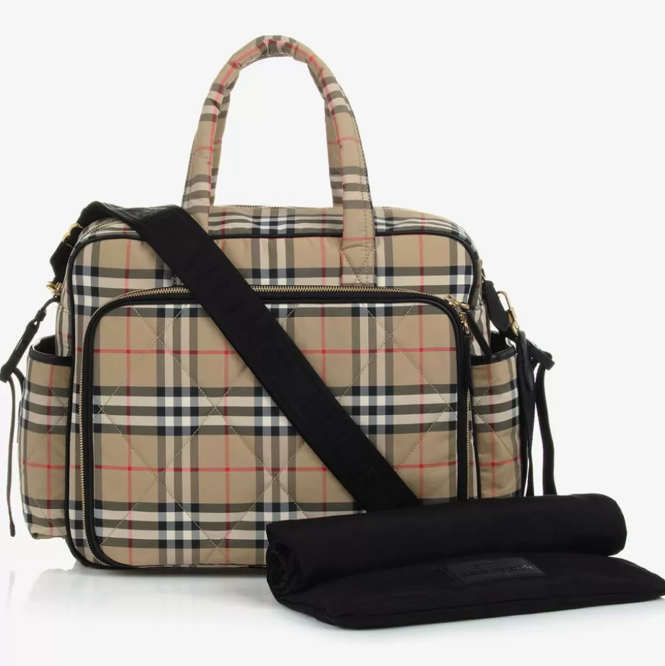Burberry Beige Vintage Check Quilted Changing Bag (43cm)^ Gifts