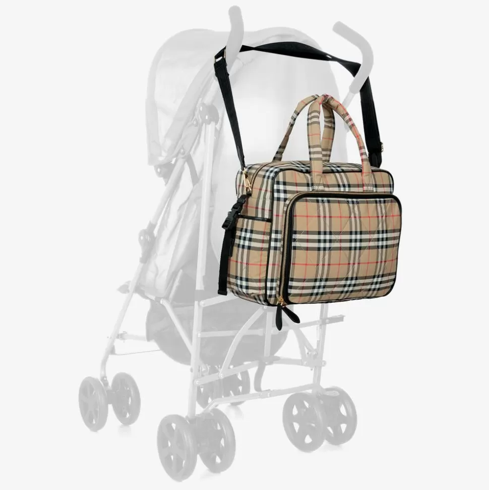 Burberry Beige Vintage Check Quilted Changing Bag (43cm)^ Gifts