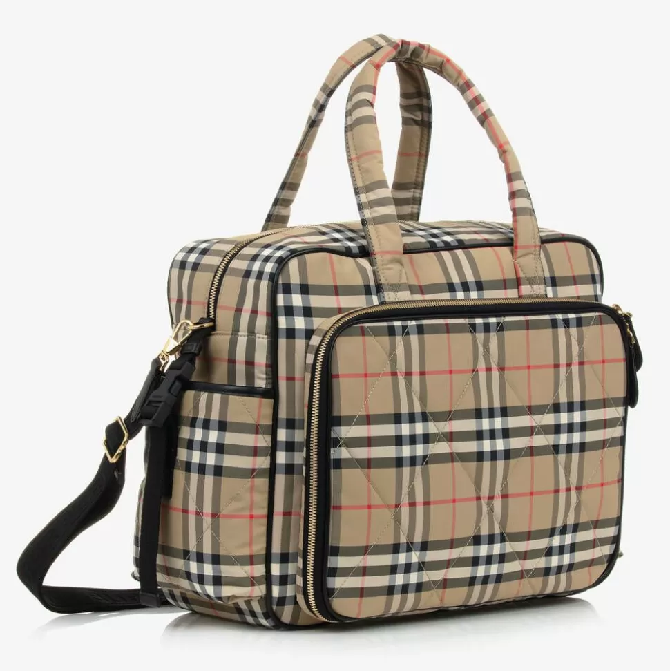 Burberry Beige Vintage Check Quilted Changing Bag (43cm)^ Gifts