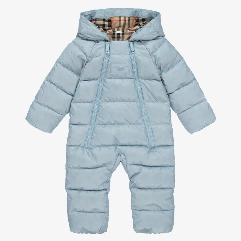 Burberry Blue & Vintage Check Baby Snowsuit^BOY Snowwear | Snowwear