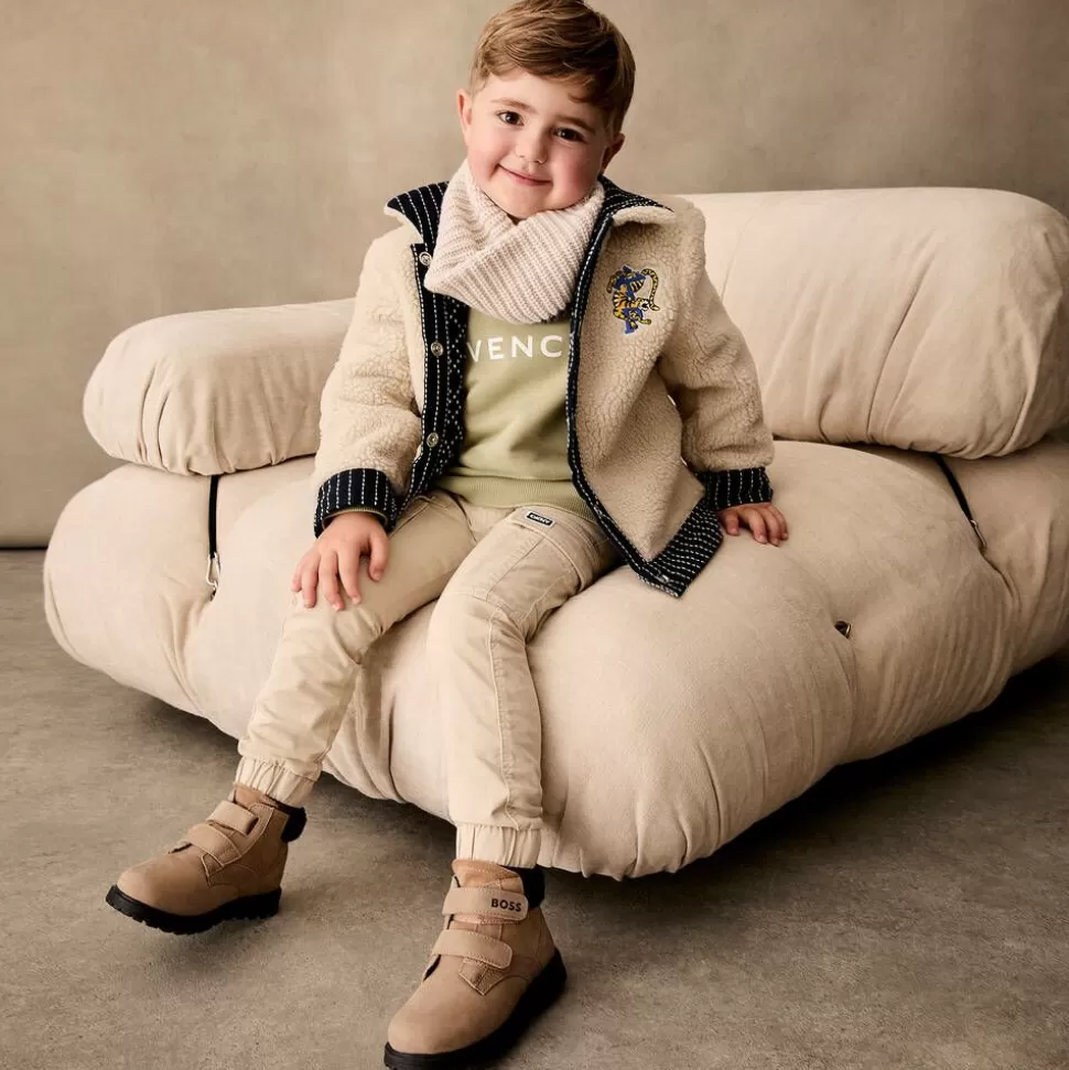 BOSS Boys Beige Leather Ankle Boots^BOY Boots | Boots