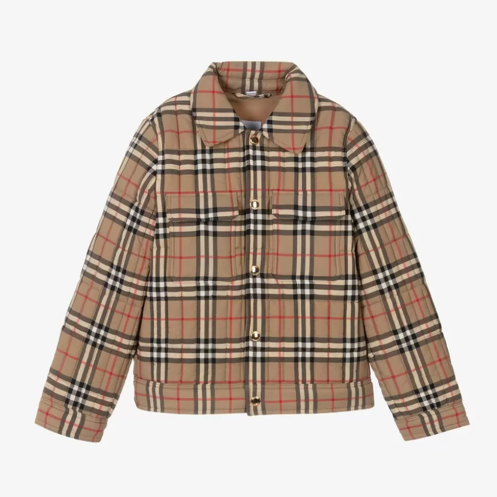 Burberry Boys Beige Vintage Check Jacket^BOY Coats & Jackets