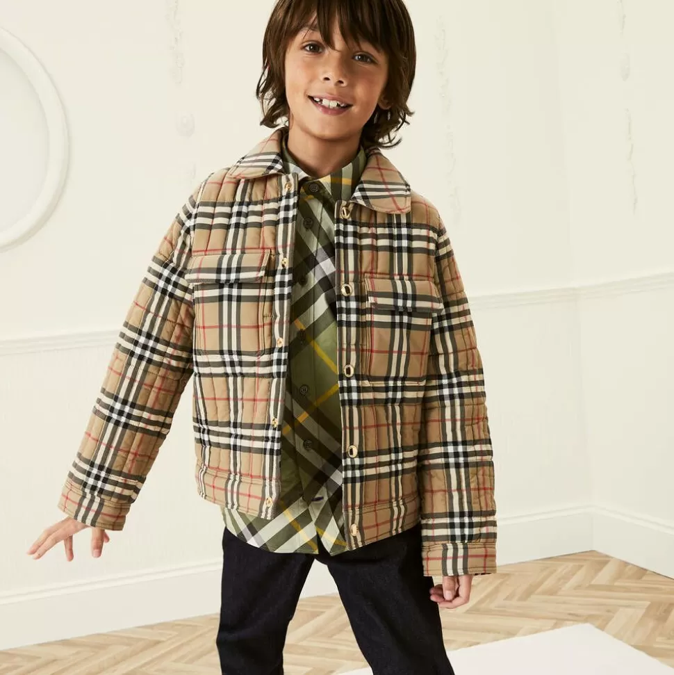 Burberry Boys Beige Vintage Check Jacket^BOY Coats & Jackets