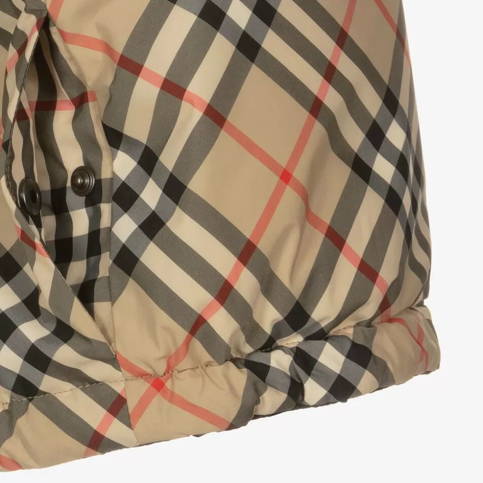 Burberry Boys Beige Vintage Check Reversible Gilet^BOY Coats & Jackets