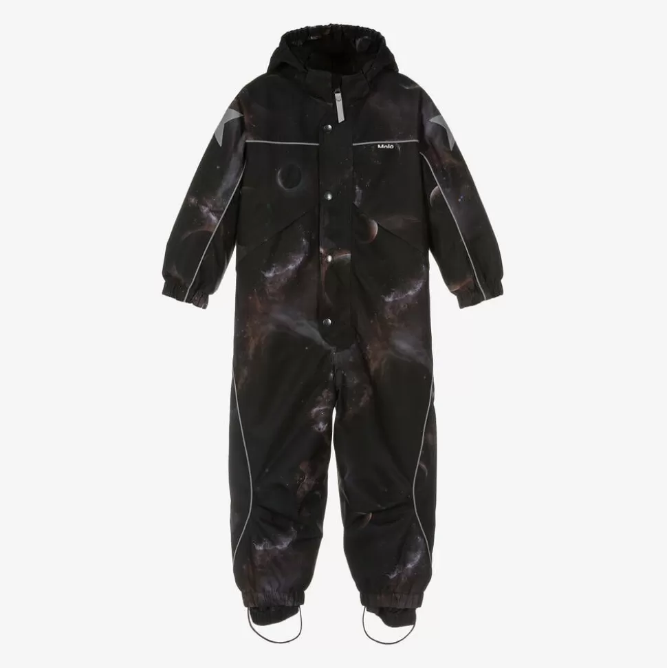 Molo Boys Black Outer Space Technical Snowsuit^BOY Snowwear