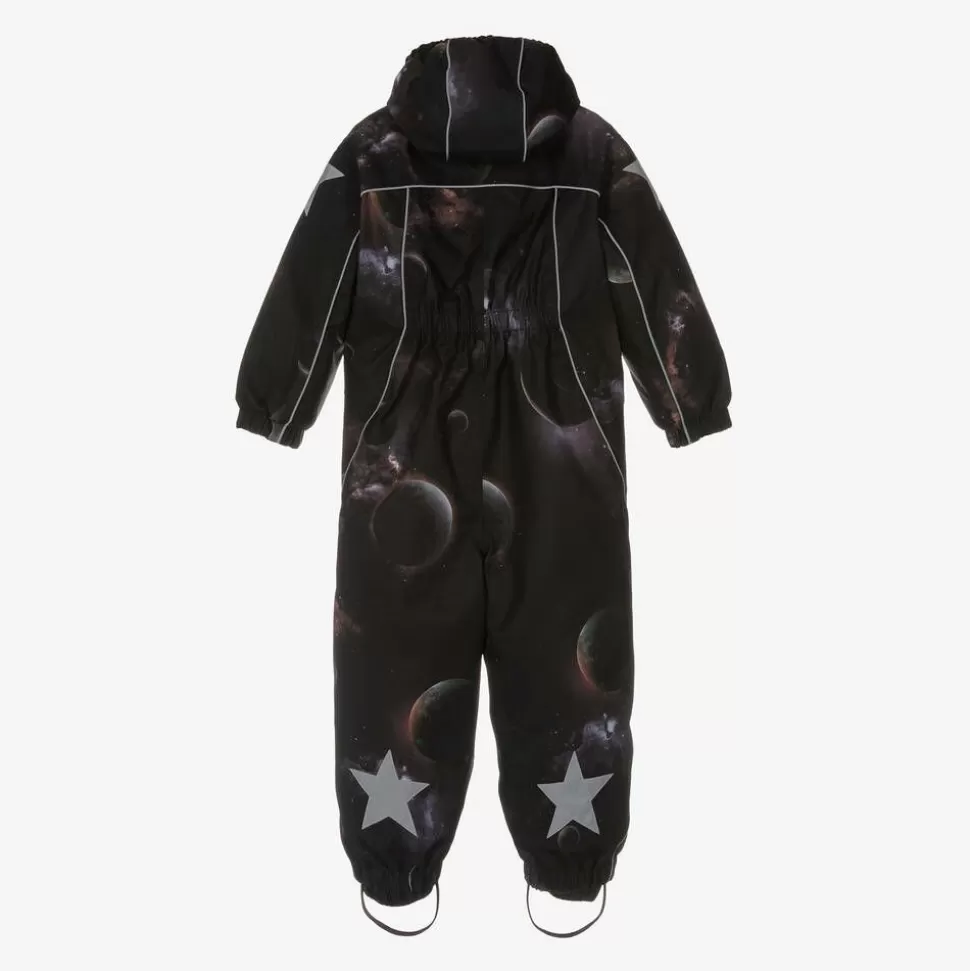 Molo Boys Black Outer Space Technical Snowsuit^BOY Snowwear