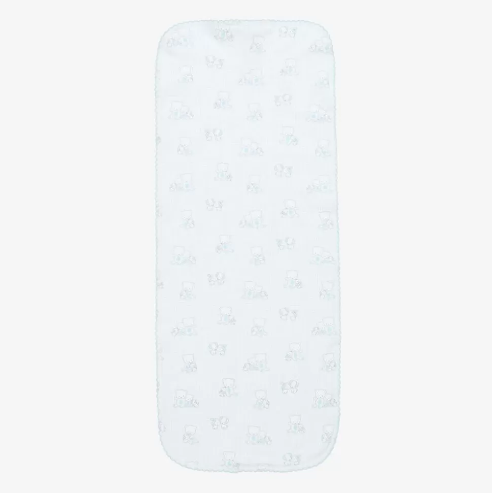 Kissy Kissy Boys Blue Cotton Beary Besties Burp Cloth (49cm)^ Feeding Accessories