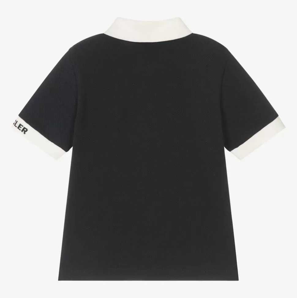 Moncler Enfant Boys Blue Cotton Polo Shirt^BOY Tops