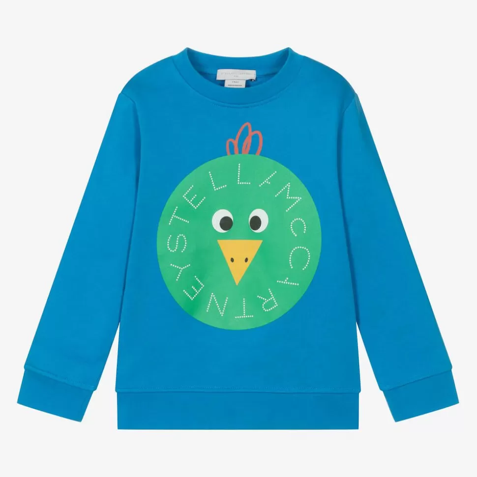 Stella McCartney Kids Boys Blue Cotton Sweatshirt^BOY Tops