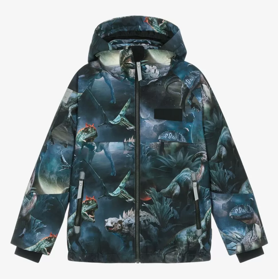 Molo Boys Blue Dinosaur Ski Jacket^BOY Snowwear