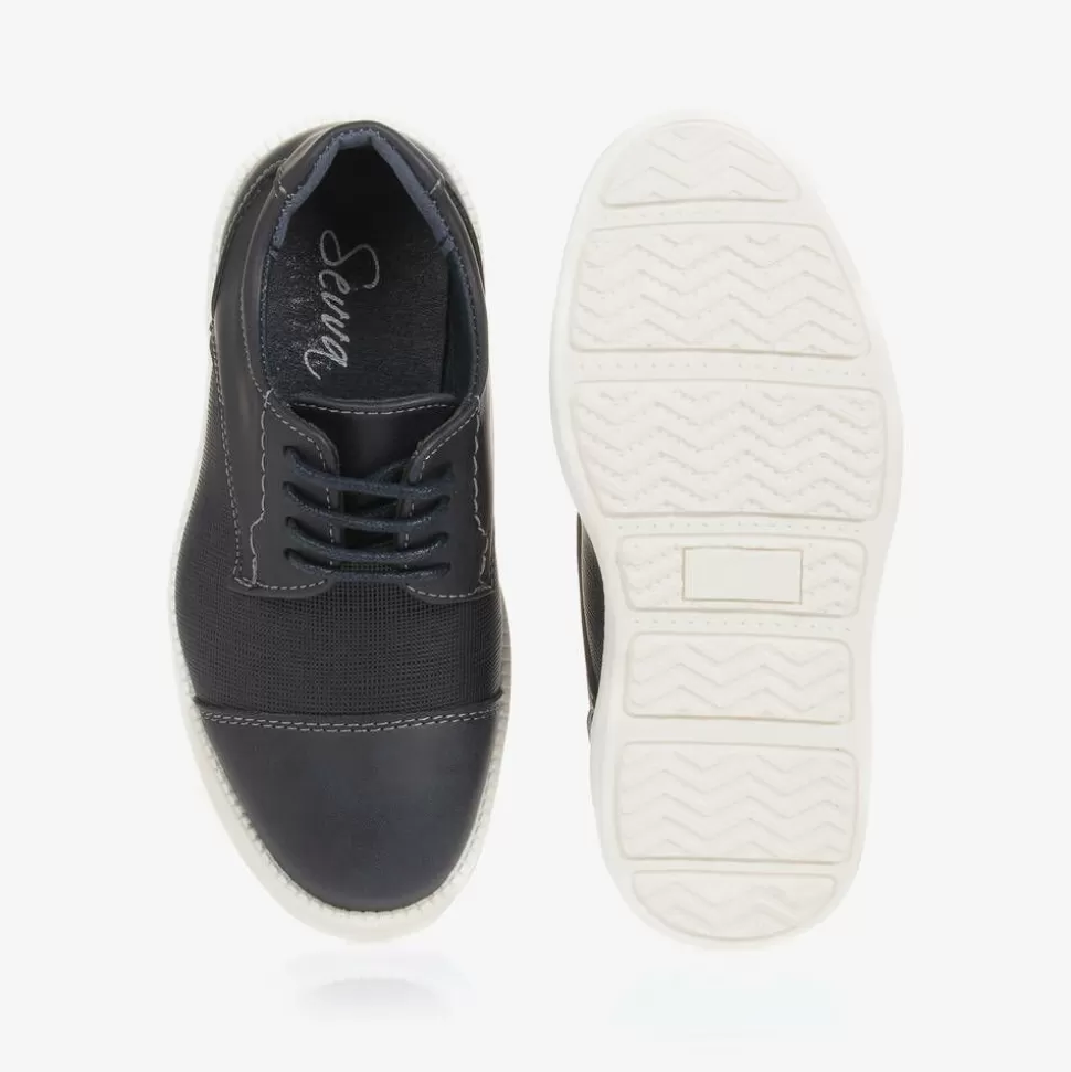 Sevva Boys Blue Faux Leather Shoes^BOY Brogues | Brogues