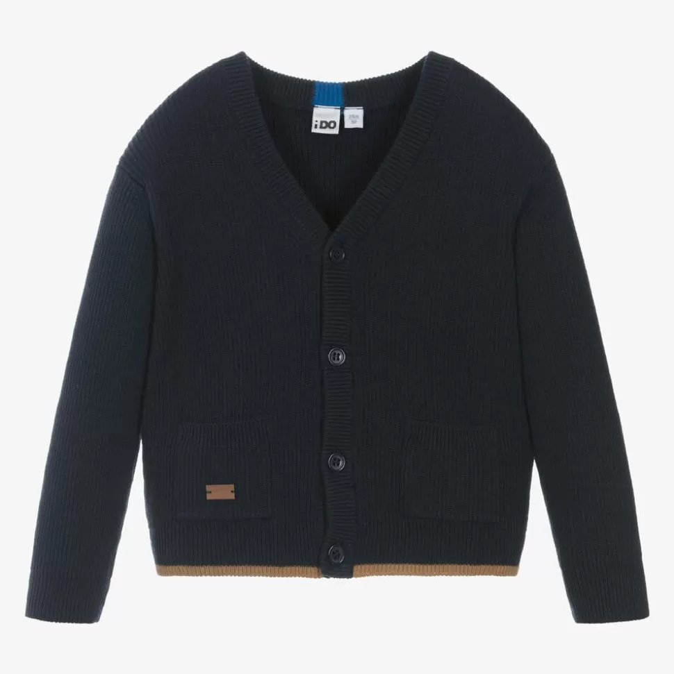 iDO Baby Boys Blue Knitted Cardigan^BOY Tops