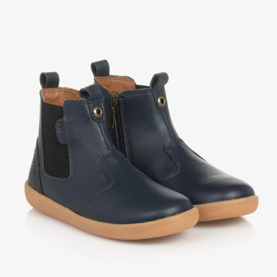 Bobux Kid + Boys Blue Leather Ankle Boots^BOY Boots