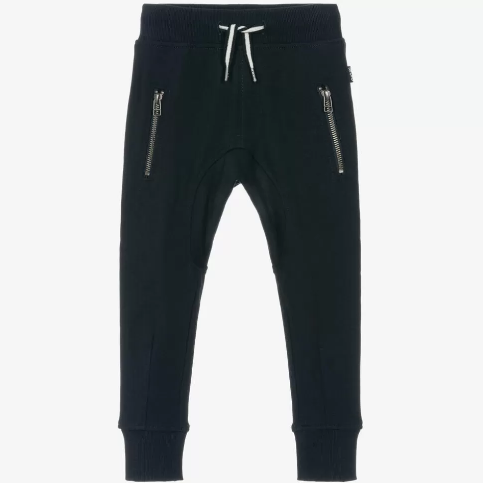 Molo Boys Blue Organic Cotton Jersey Joggers^BOY Trousers
