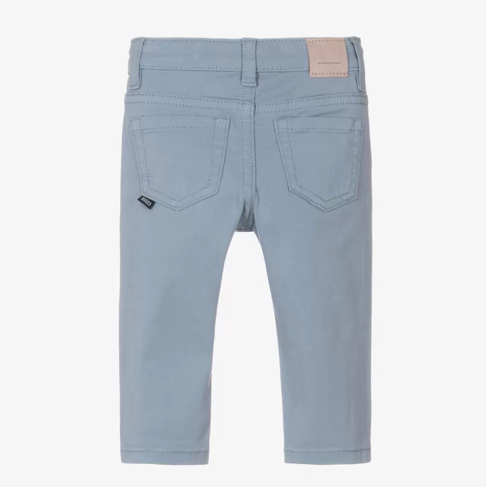 Mayoral Boys Blue Slim Fit Cotton Trousers^BOY Trousers | Trousers