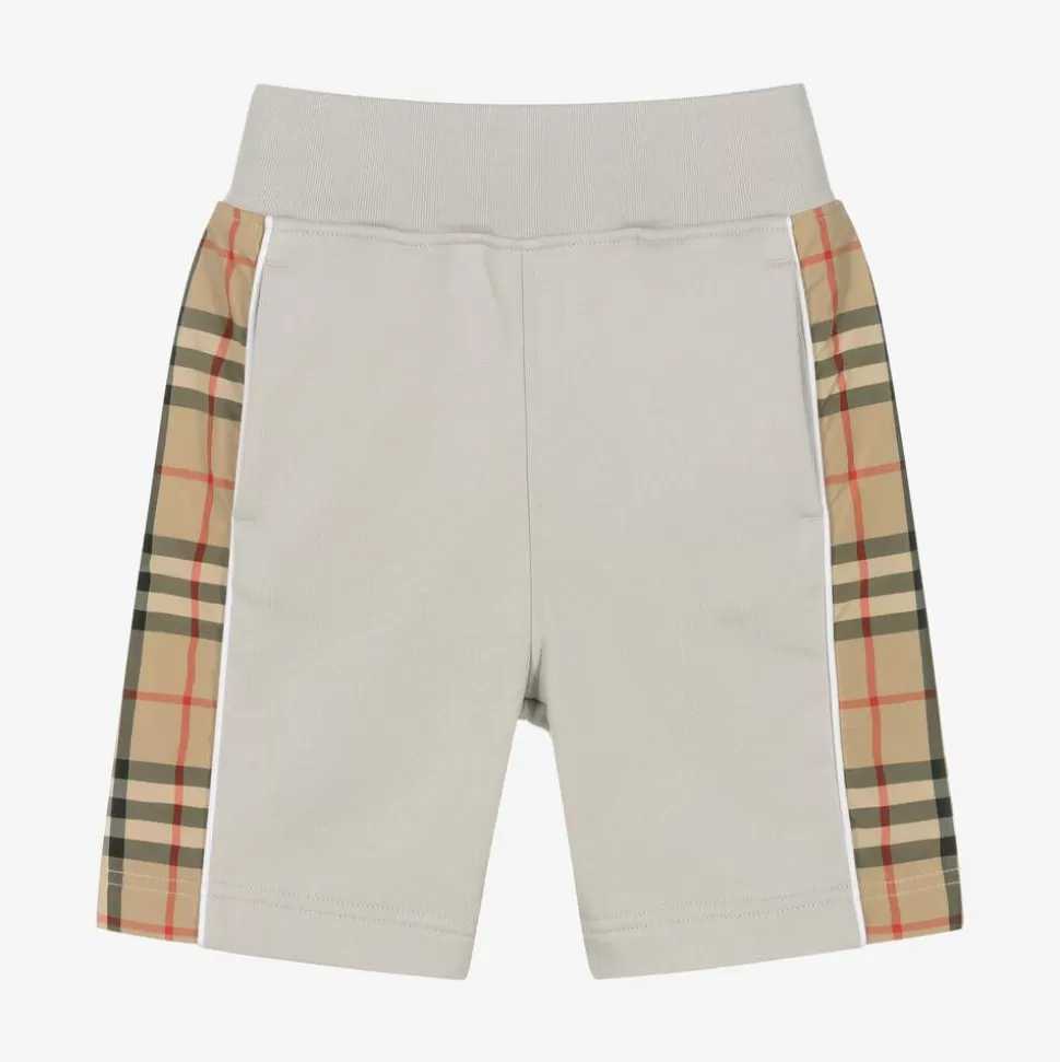 Burberry Boys Grey & Beige Vintage Check Shorts^BOY Shorts