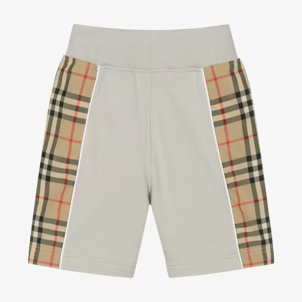 Burberry Boys Grey & Beige Vintage Check Shorts^BOY Shorts