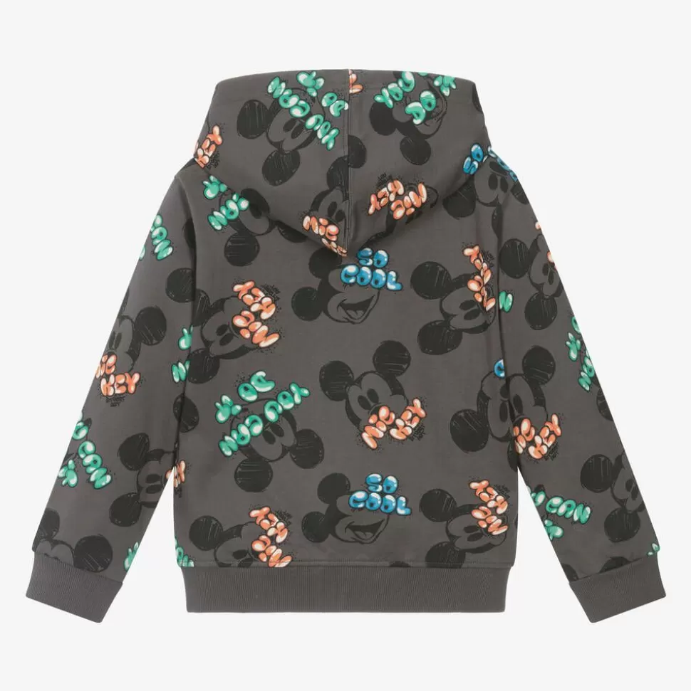 iDO Baby Boys Grey Disney Cotton Zip-Up Top^BOY Tops