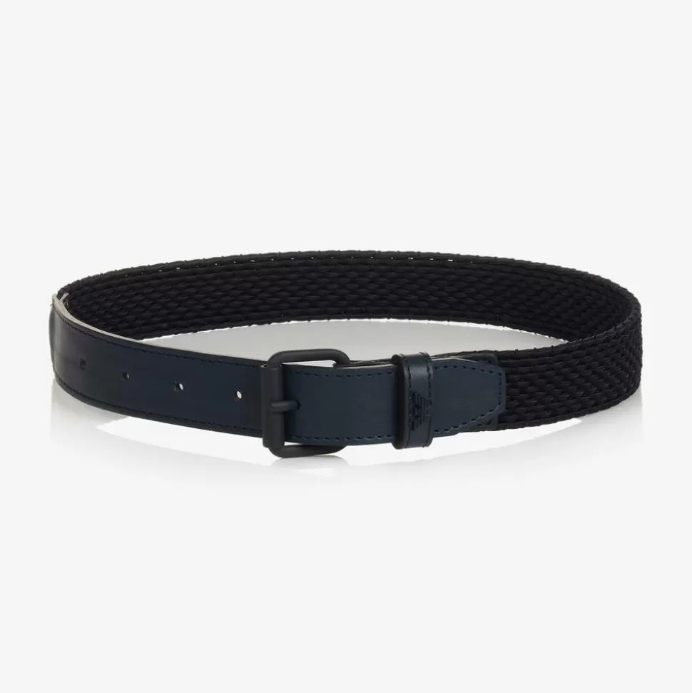Emporio Armani Boys Navy Blue Braided Belt^BOY Clothing Accessories