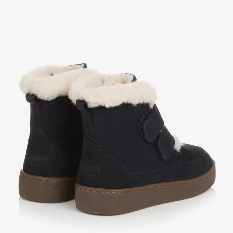 Donsje Boys Blue Leather Boots^BOY Boots