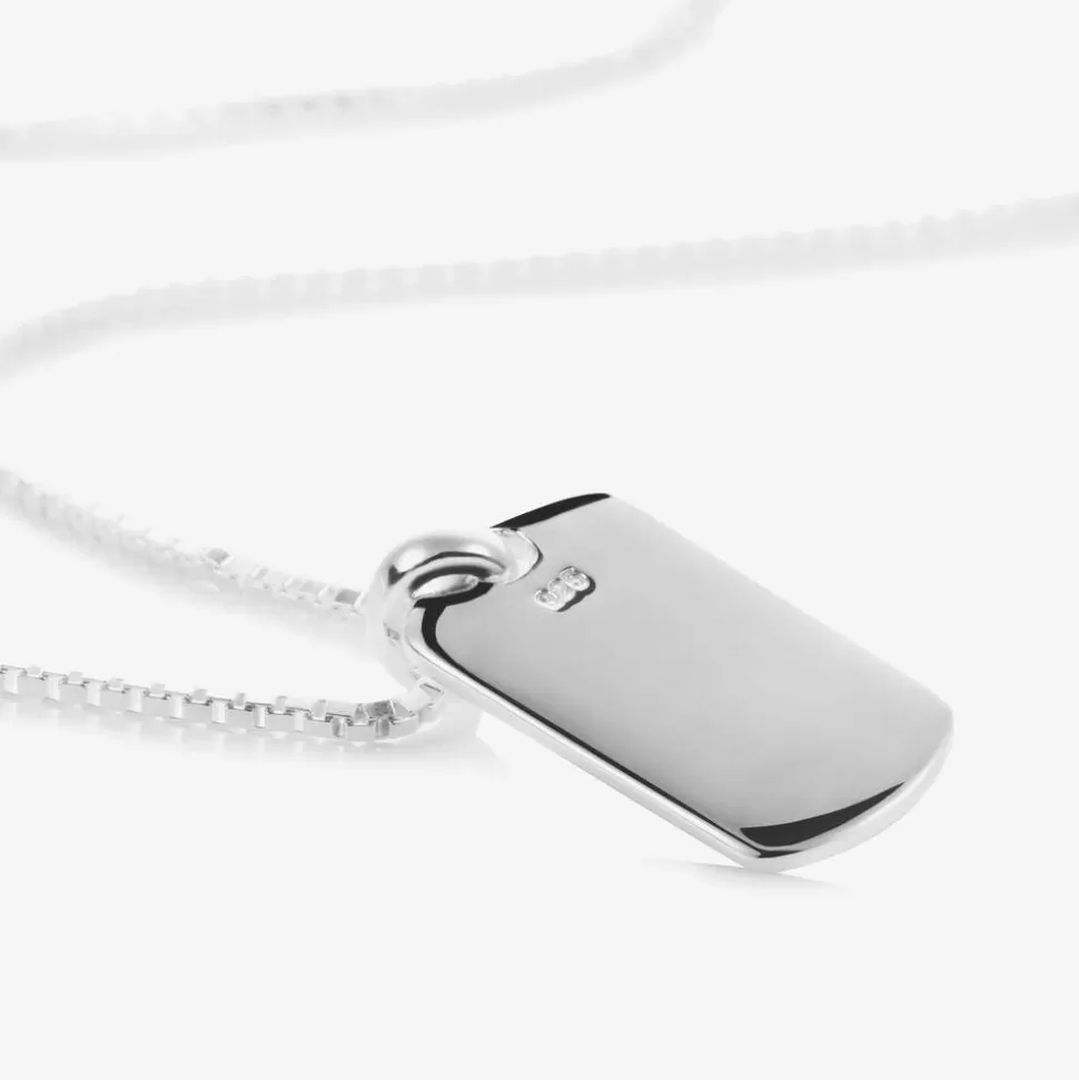 Little Star Boys Silver Personalised Tag Necklace (38cm)^BOY Jewellery