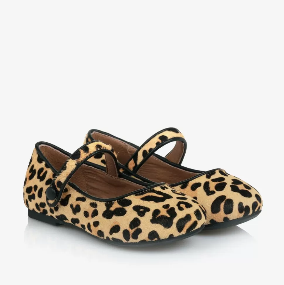 Age of Innocence Girls Beige Leopard Print Bar Shoes^ Bar Shoes | Bar Shoes