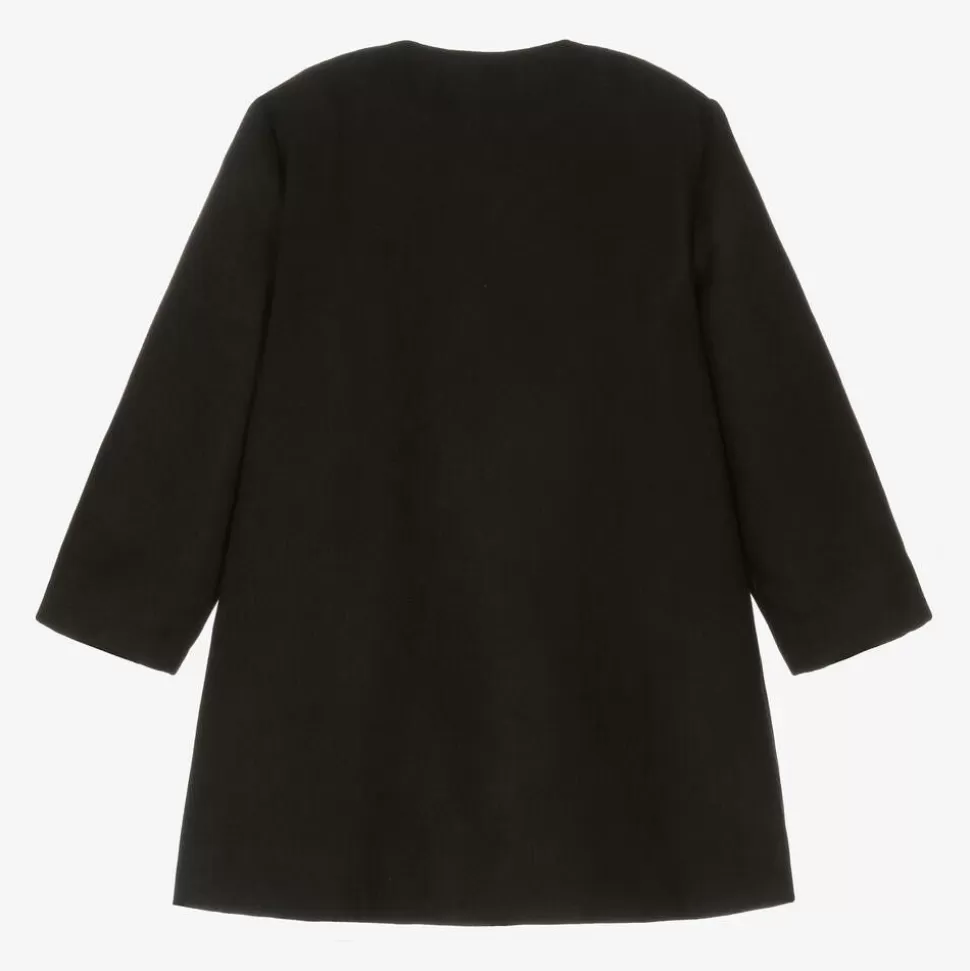 Phi Clothing Girls Black Bow Coat^ Coats & Jackets
