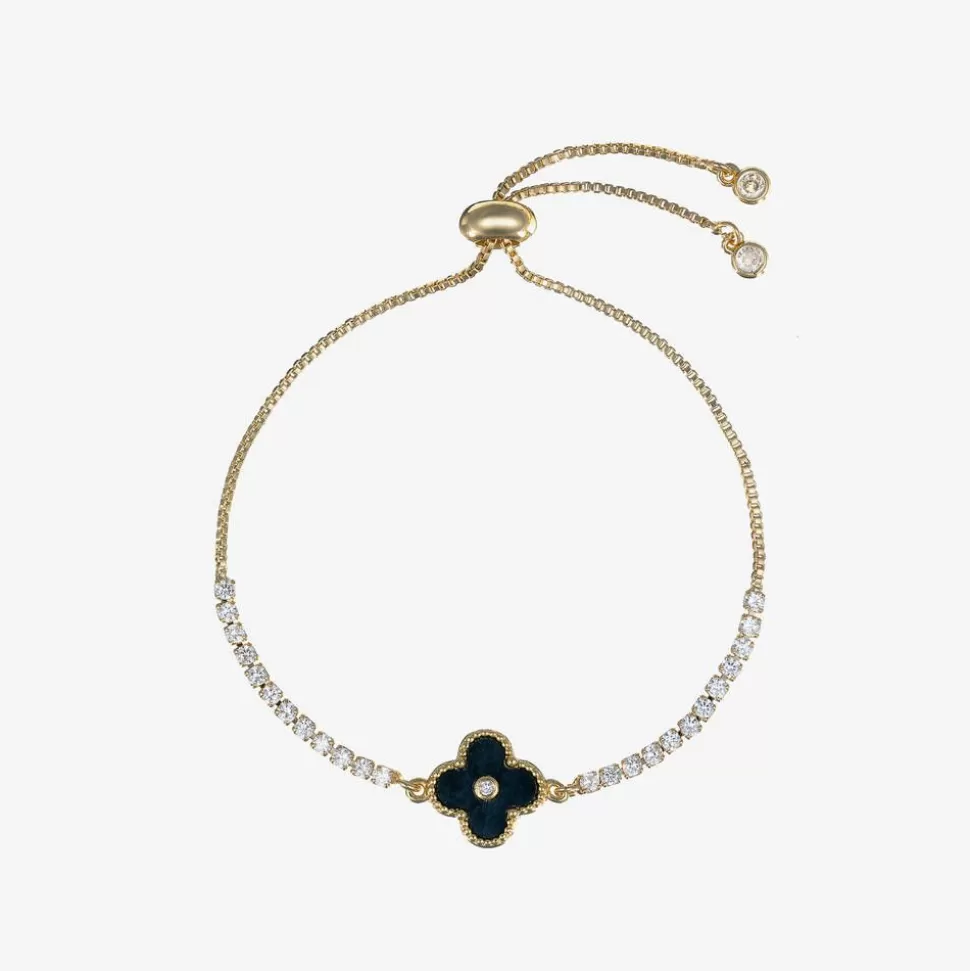 David Charles Girls Gold & Black Clover Bracelet^ Jewellery | Gifts