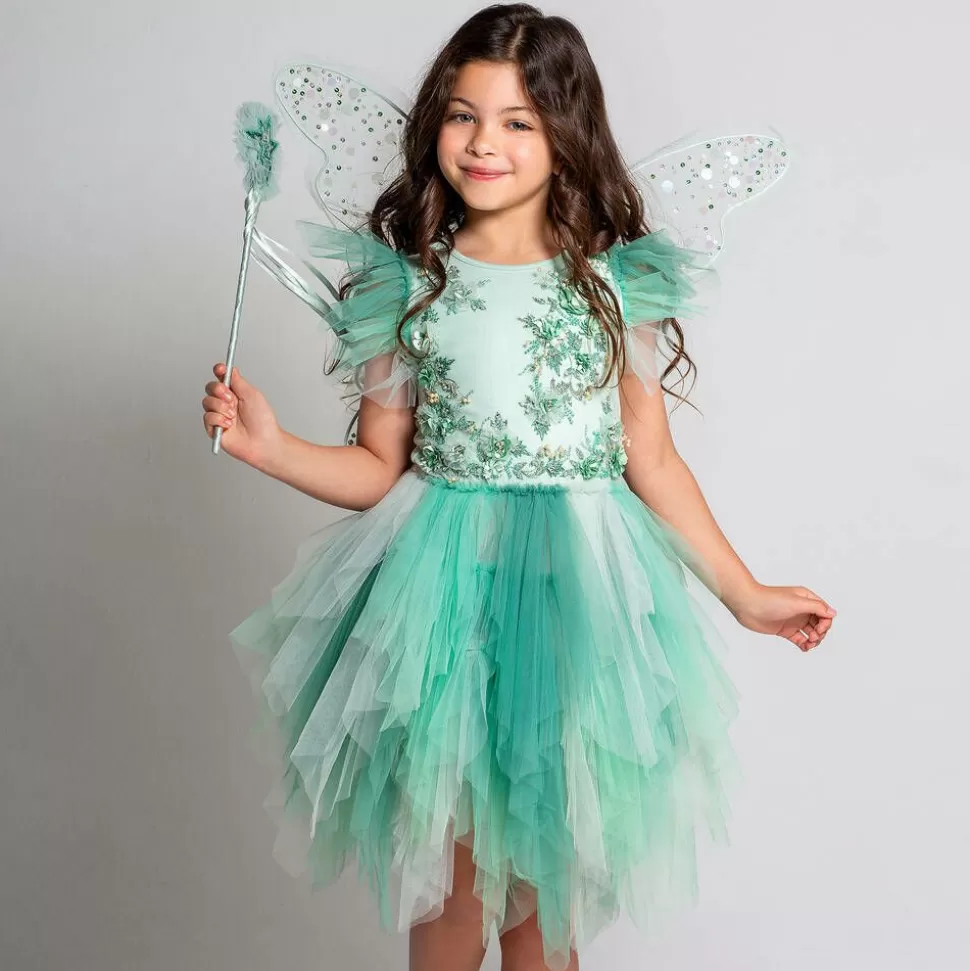 Tutu du Monde Girls Green Forest Fairy Wings^ Costumes