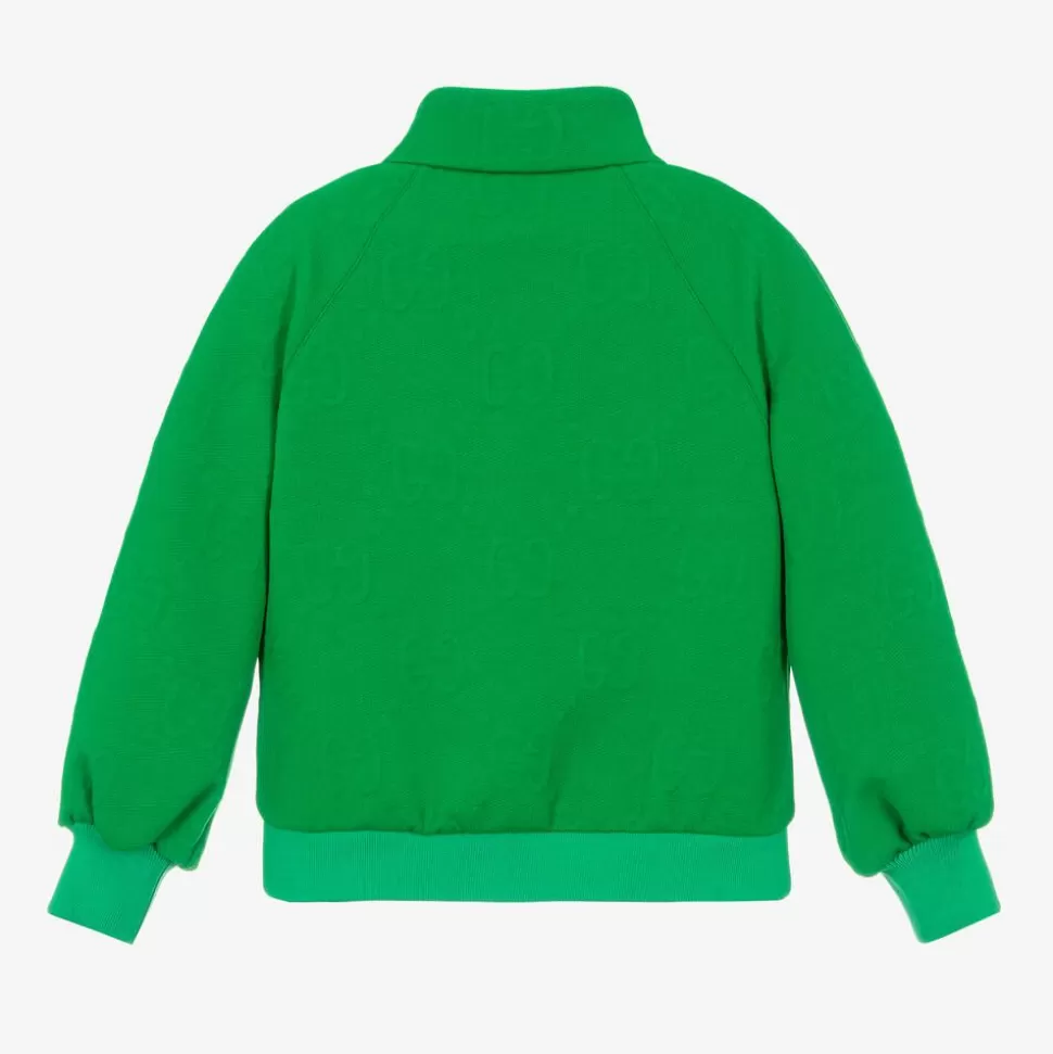Gucci Girls Green Jacquard Jacket^ Coats & Jackets