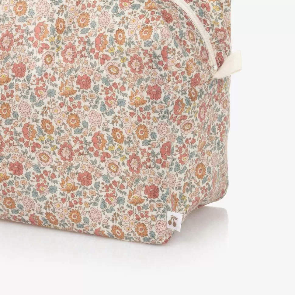 Bonpoint Girls Ivory & Pink Floral Wash Bag (23cm)^ Bags