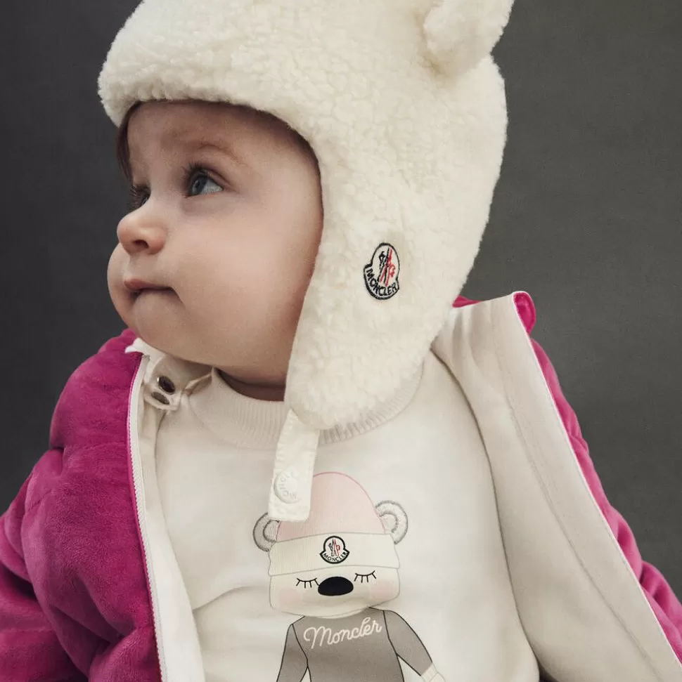 Moncler Enfant Girls Ivory Cotton Bear Top^ Tops