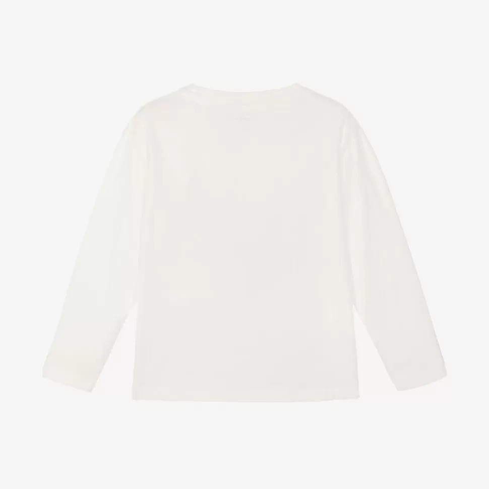 NAME IT Girls Ivory Cotton Festive Penguin Top^ Tops