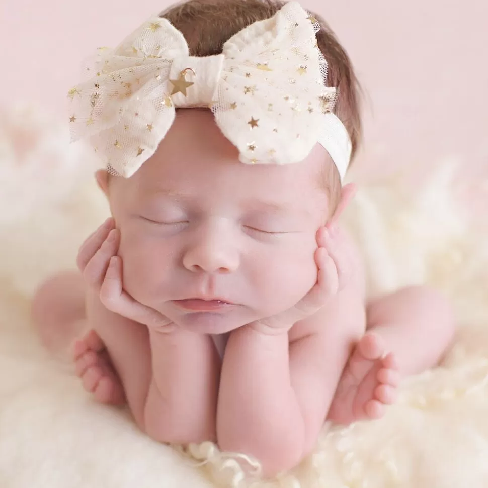 Cute Cute Girls Ivory Tulle Bow Headband^ Hair Accessories