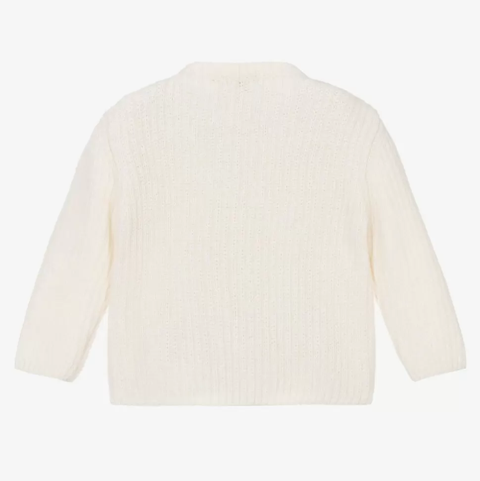 Moncler Enfant Girls Ivory Wool & Padded Cardigan^ Tops
