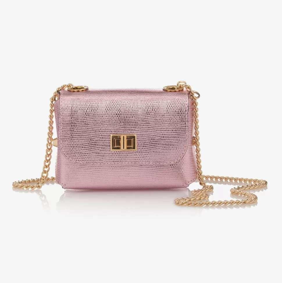 Zaccone Girls Metallic Pink Shoulder Bag (14cm)^ Bags