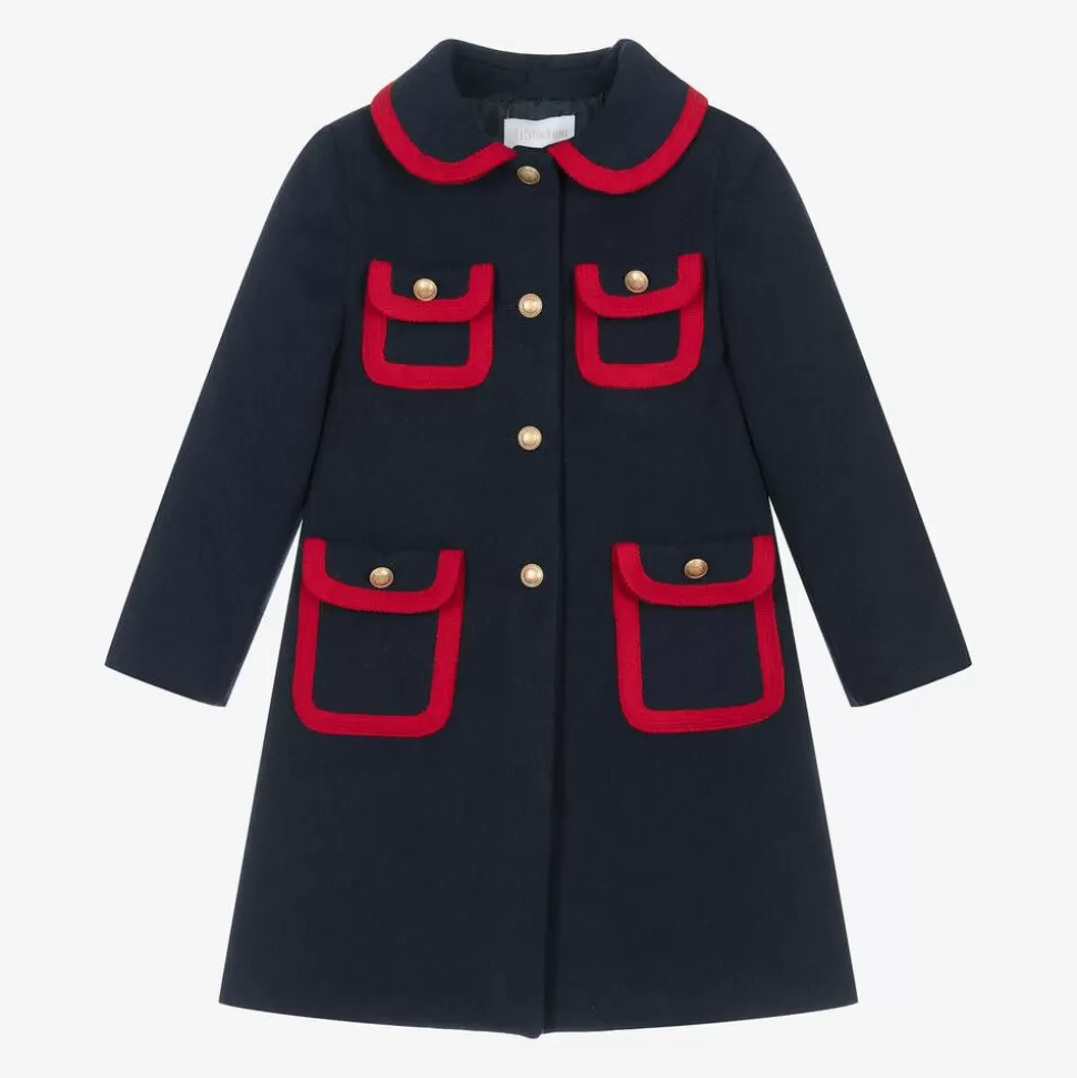 Patachou Girls Navy Blue Felted Coat^ Coats & Jackets