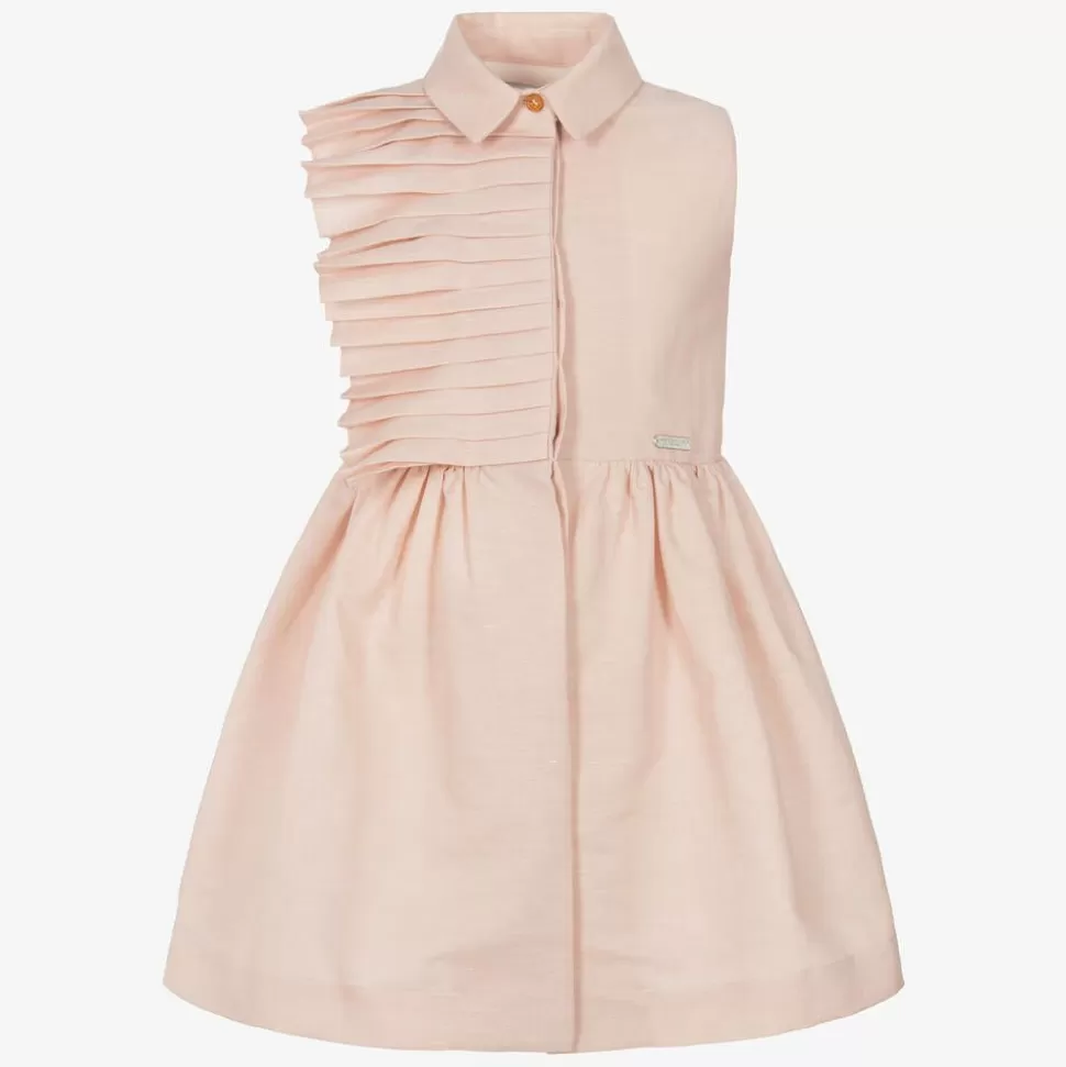 Jessie and James London Girls Pink Cotton Shirt Dress^ Dresses