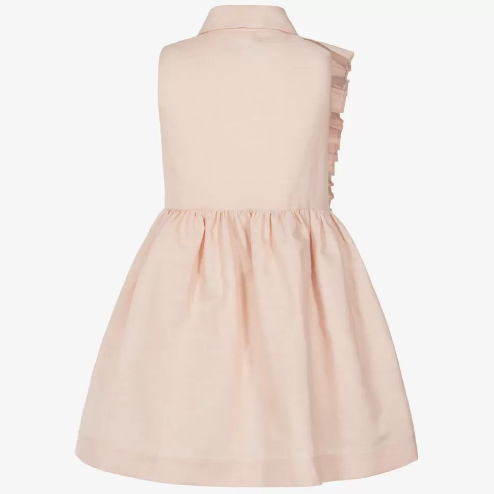Jessie and James London Girls Pink Cotton Shirt Dress^ Dresses