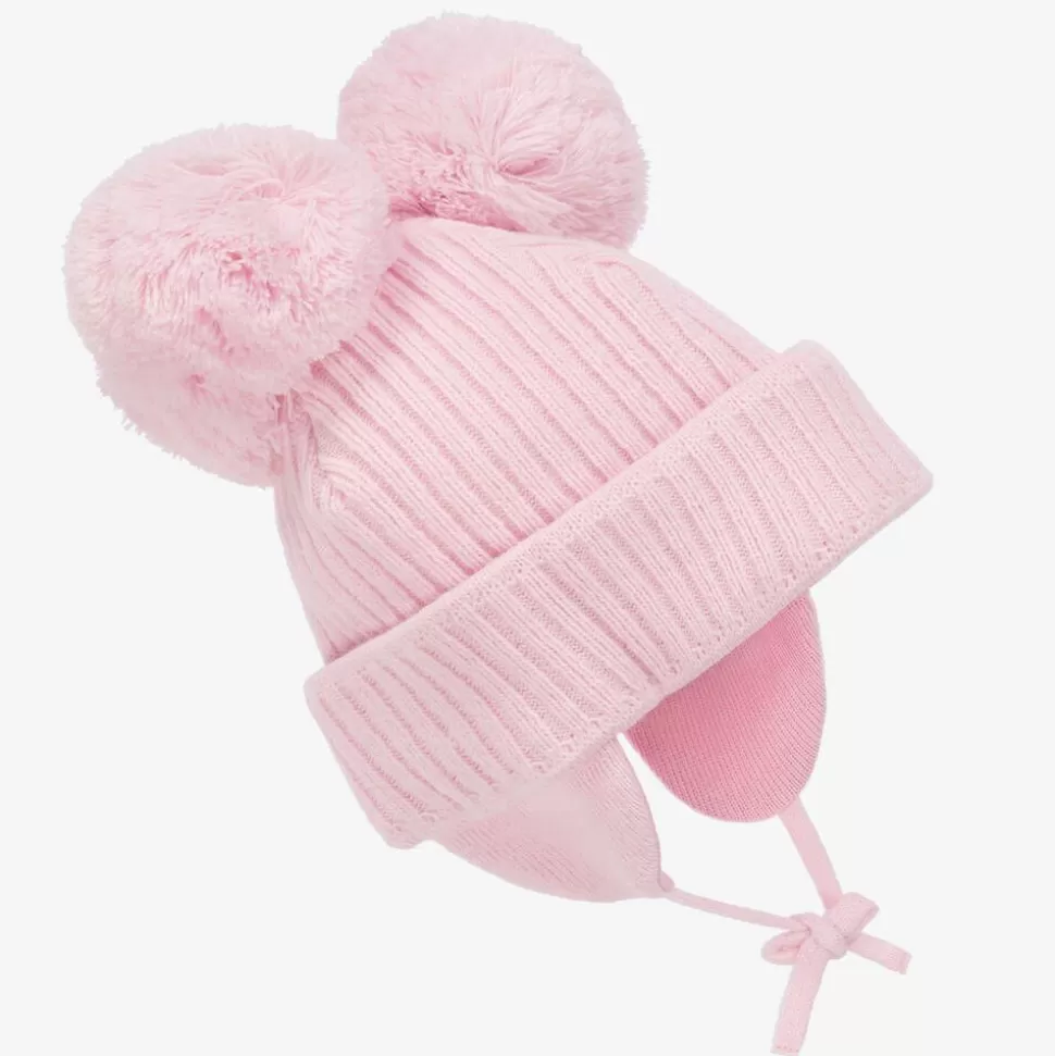 Sätila of Sweden Girls Pink Minnie Double Pom-Pom Hat^ Hats