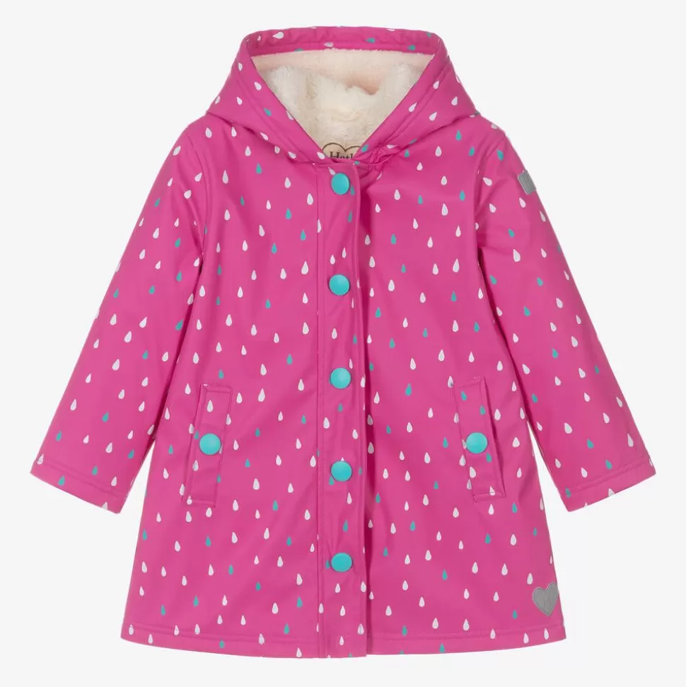Hatley Girls Pink Raindrop Raincoat^ Coats & Jackets