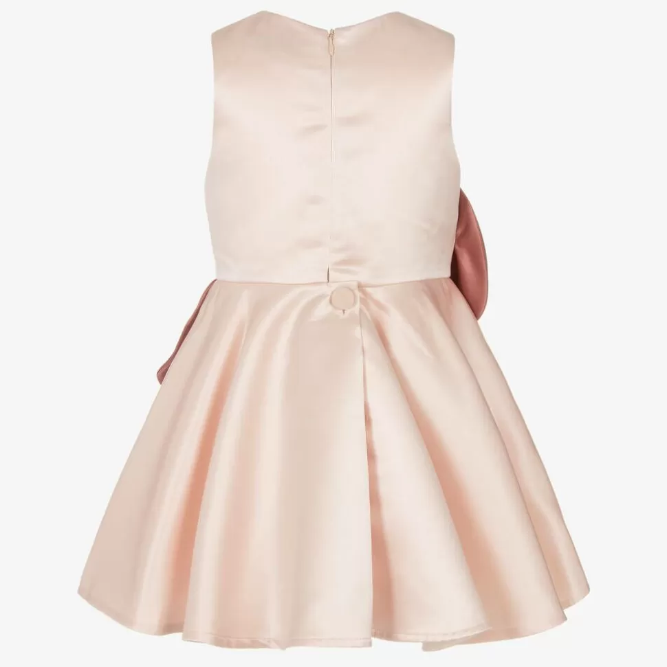 Jessie and James London Girls Pink Satin Flower Dress^ Dresses